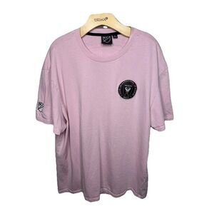 MLS Inter Miami CF T Shirt Men's XL Pink Official Soccer Tee Primark Club Futbol